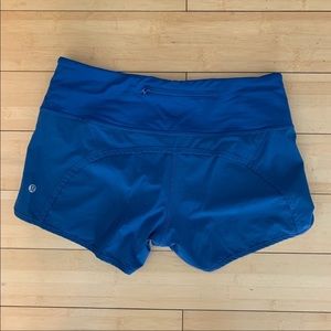 Lululemon Run Times Short 4 inch size 4 Blue